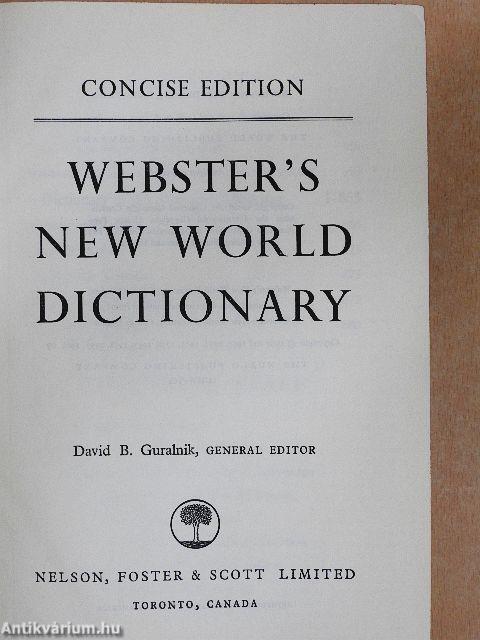 Webster's New World Dictionary