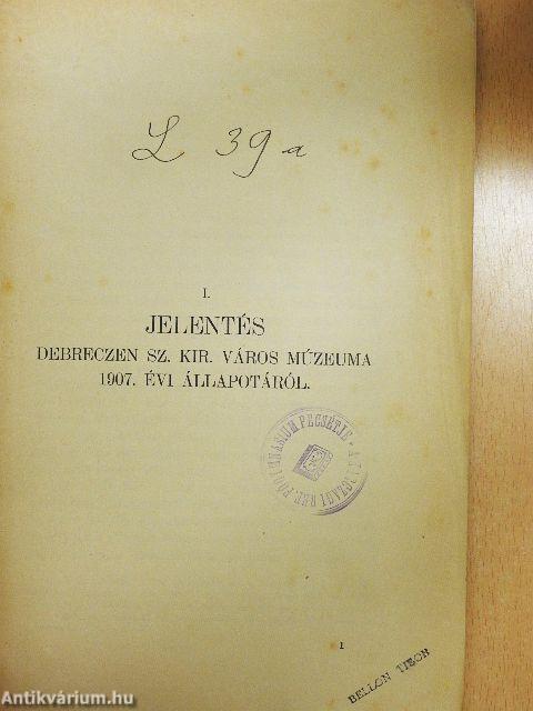 Jelentés Debreczen sz. kir. város Múzeuma 1907. évi állapotáról/Zoltai Lajos muzeumi őr jelentése Méliusz Péter és Társai sirhelyei kereséséről