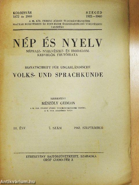 Nép és nyelv 1943. szeptember