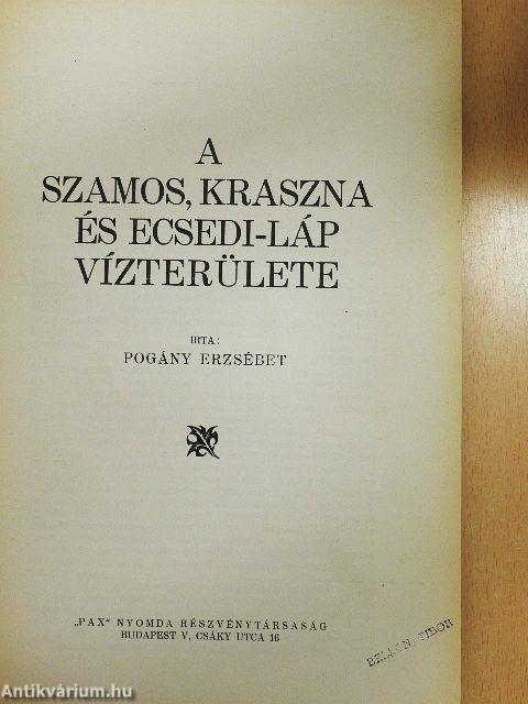 A Szamos, Kraszna és Ecsedi-láp vízterülete