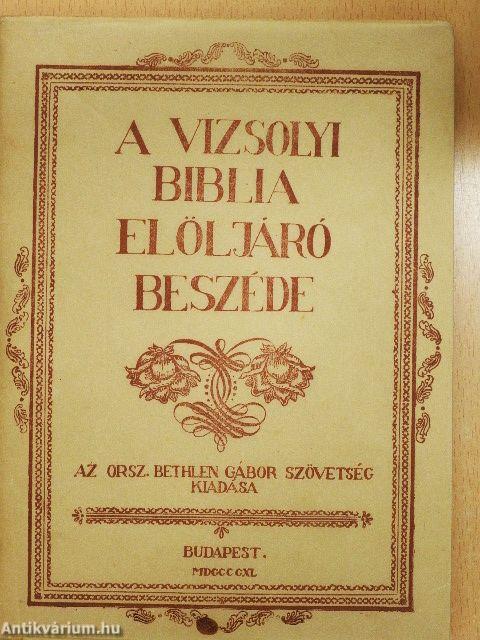 A Vizsolyi Biblia előljáró beszéde