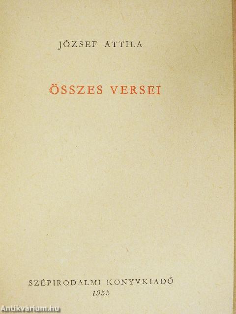 József Attila összes versei