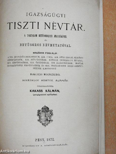 Igazságügyi tiszti névtár