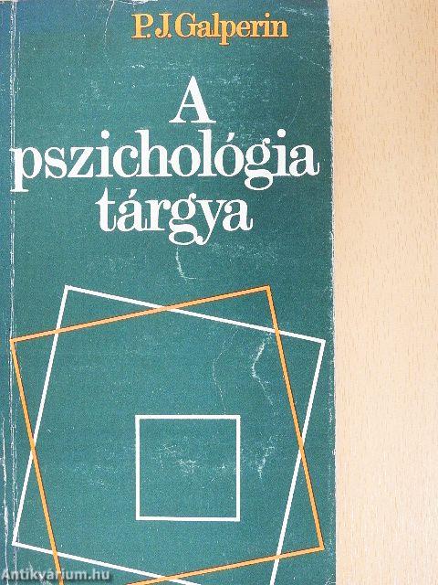 A pszichológia tárgya