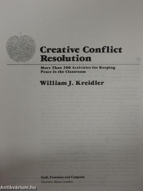 Creative Conflict Resolution