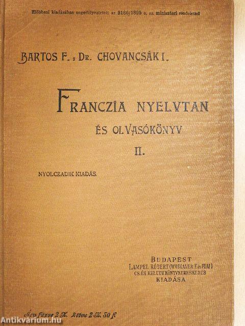 Franczia nyelvtan (módszeres tanmenet) és olvasókönyv II.