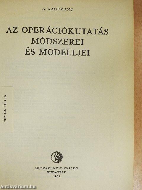 Az operációkutatás módszerei és modelljei