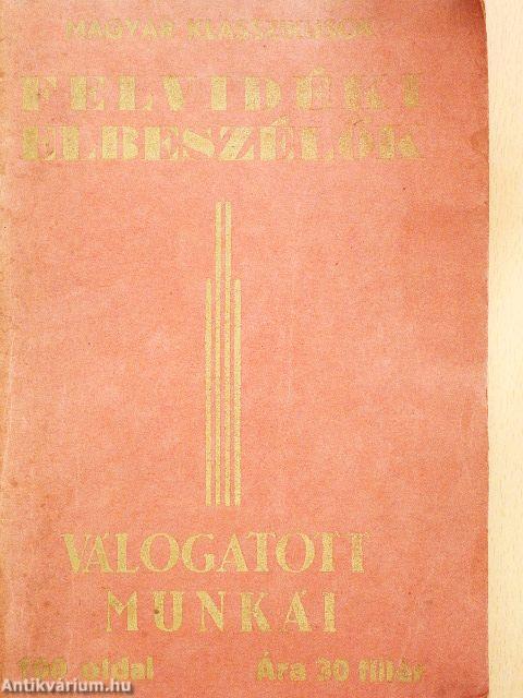 Felvidéki elbeszélők válogatott munkái