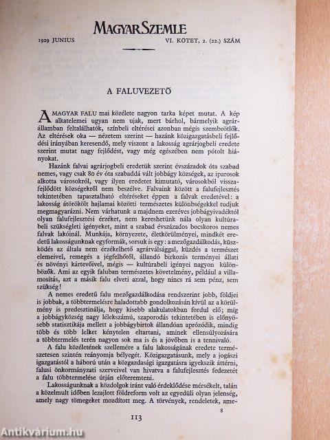 Magyar Szemle 1929. junius