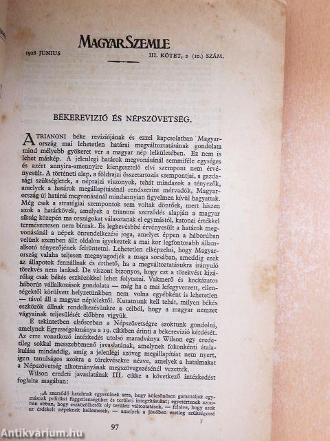 Magyar Szemle 1928. junius