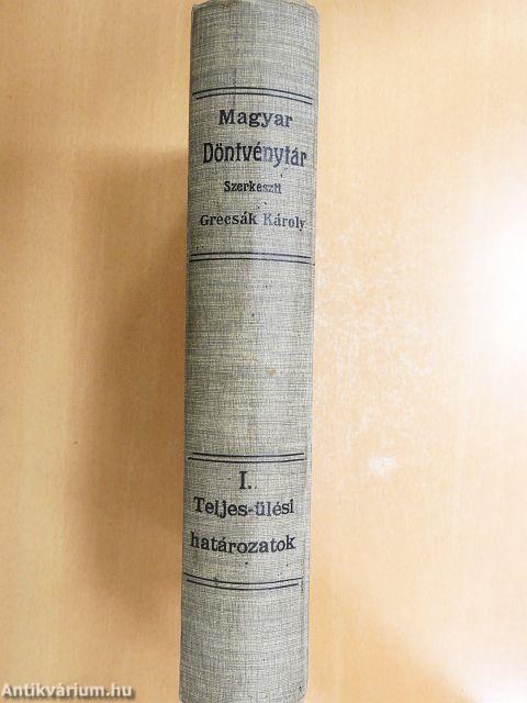 Magyar Döntvénytár I-XII. (nem teljes sorozat)