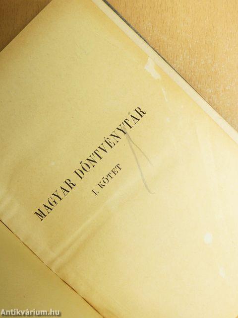 Magyar Döntvénytár I-XII. (nem teljes sorozat)