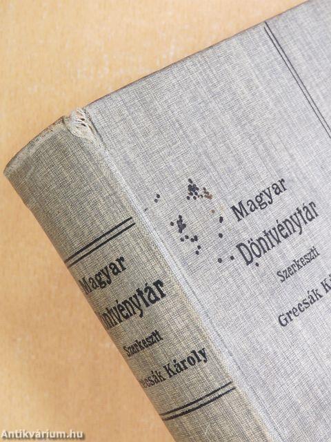 Magyar Döntvénytár I-XII. (nem teljes sorozat)