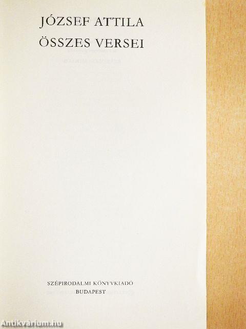 József Attila összes versei