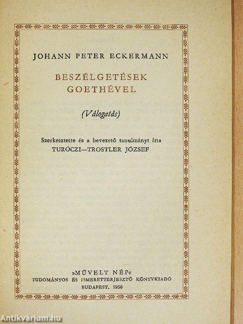Beszélgetések Goethével