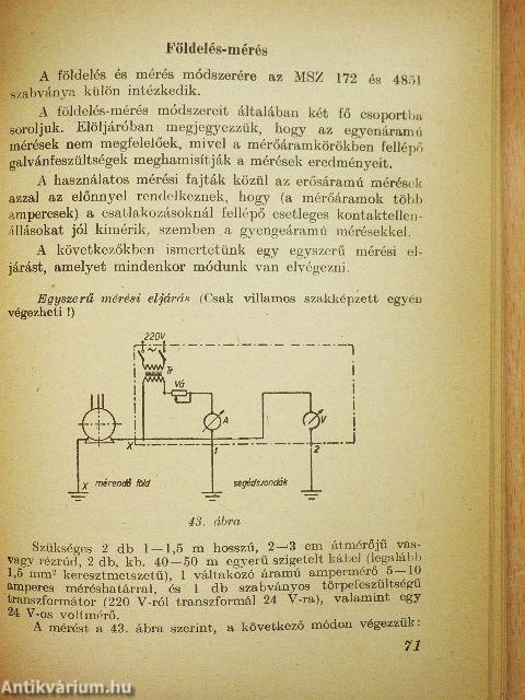 Az elektromosság biztonságtechnikája