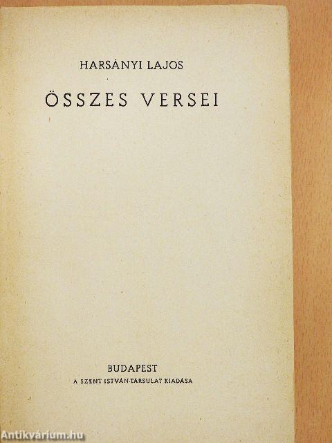 Harsányi Lajos összes versei