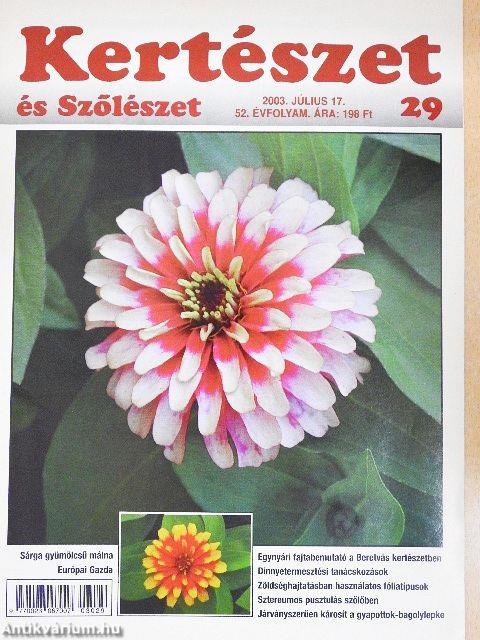 Kertészet és Szőlészet 2003. július 17.