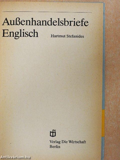 Außenhandelsbriefe Englisch