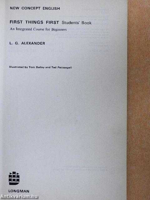 First things first - Students' book