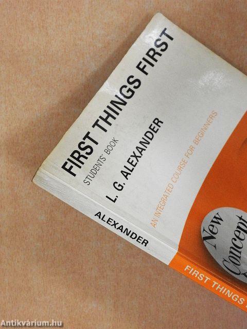 First things first - Students' book