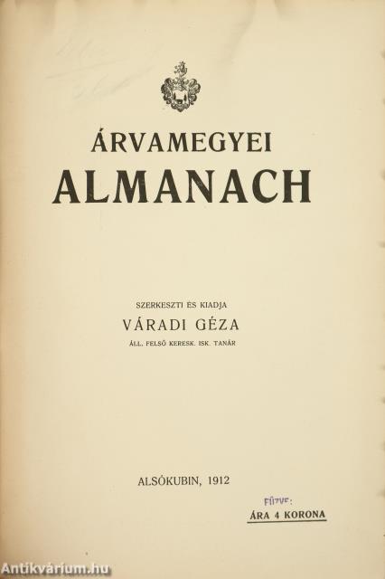 Árvamegyei almanach