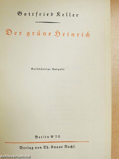 Der grüne Heinrich (gótbetűs)