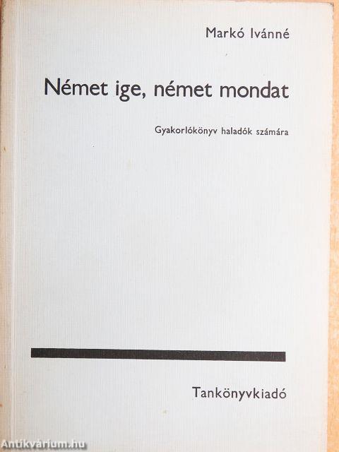 Német ige, német mondat