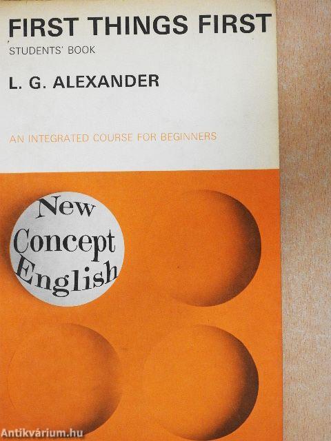 First things first - Students' Book