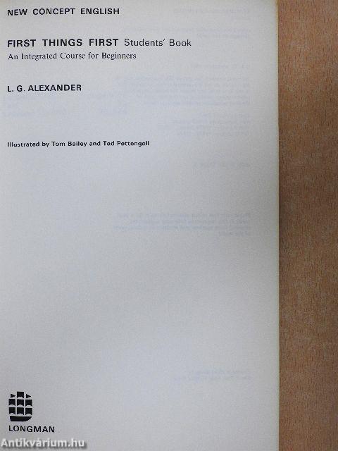 First things first - Students' Book