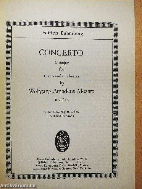 Concerto C major for Pianoforte and Orchestra