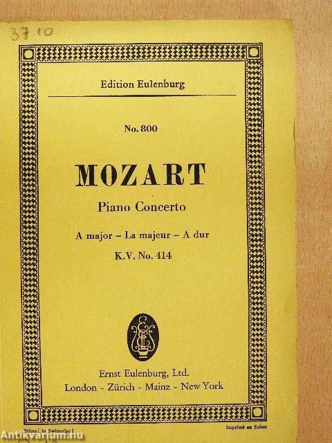 Concerto A major for Pianoforte and Orchestra
