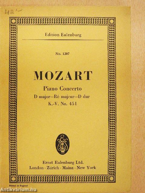 Concerto D major for Pianoforte and Orchestra