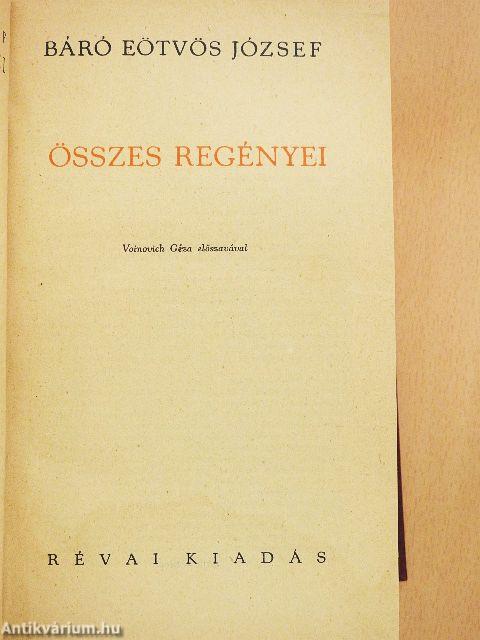 Báró Eötvös József összes regényei