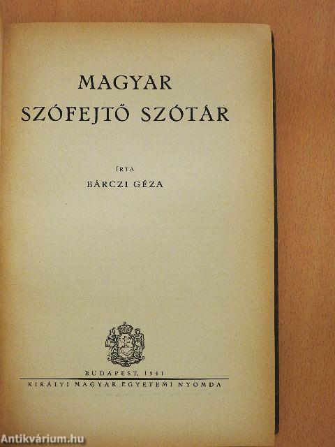 Magyar szófejtő szótár