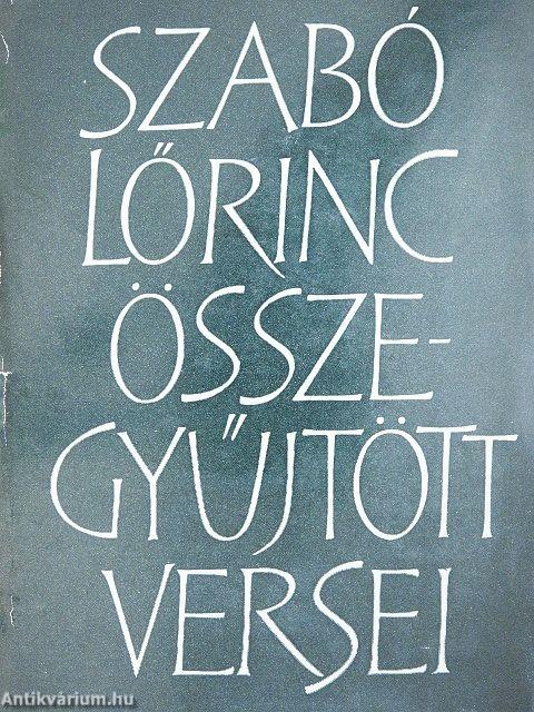 Szabó Lőrinc összegyűjtött versei