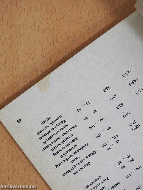 Textilmunkák, bőrmunkák