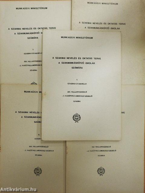 505. Villanyszerelő/3. Vasútvillamossági szerelő I-IV.