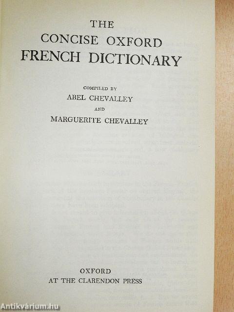 The Concise Oxford French Dictionary