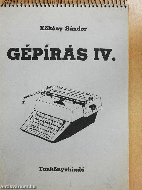 Gépírás IV.
