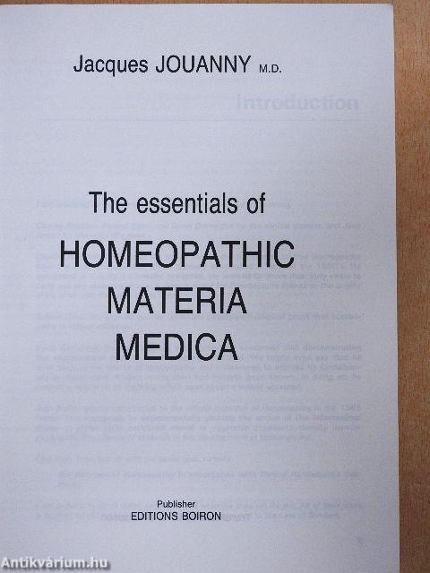 The essentials of Homeopathic Materia Medica