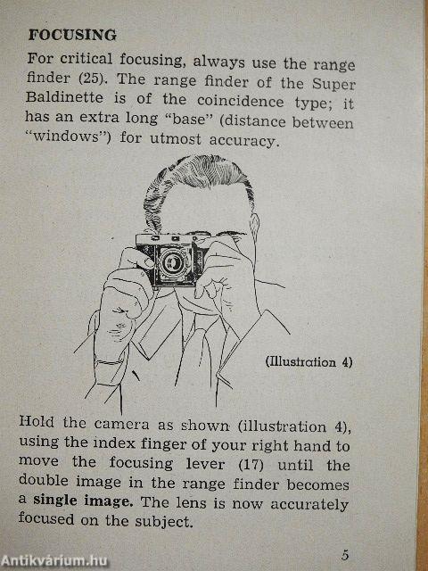 How to use your Super Baldinette 35 mm Camera with Coupled Range Finder
