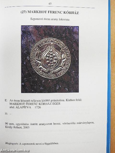 Egészségügyi érmek, szobrok és emléktáblák Heves megyéből
