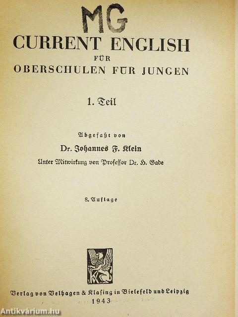 Current English I-III.
