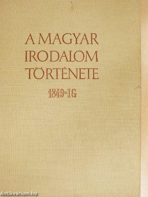 A magyar irodalom története 1849-ig