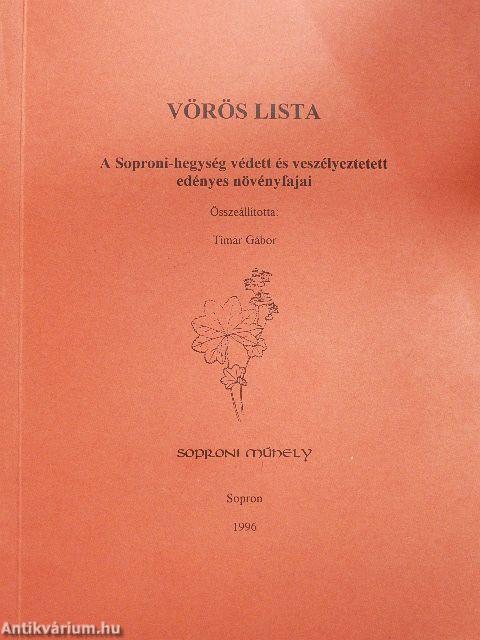 Vörös lista-A Soproni-hegység védett és veszélyeztetett edényes növényfajai
