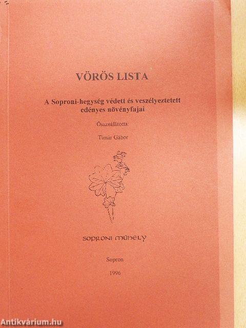 Vörös lista-A Soproni-hegység védett és veszélyeztetett edényes növényfajai
