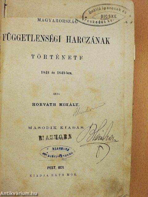 Magyarország függetlenségi harczának története I. (töredék) (rossz állapotú)