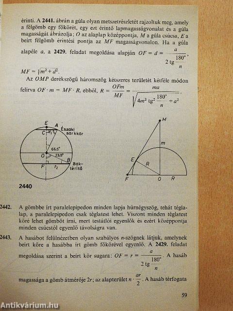 Összefoglaló feladatgyűjtemény matematikából - Megoldások II.