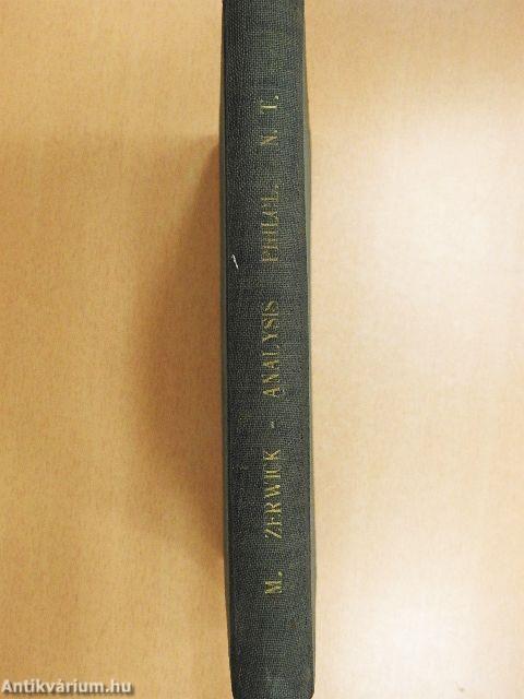 Analysis Philologica - Novi Testamenti Graeci